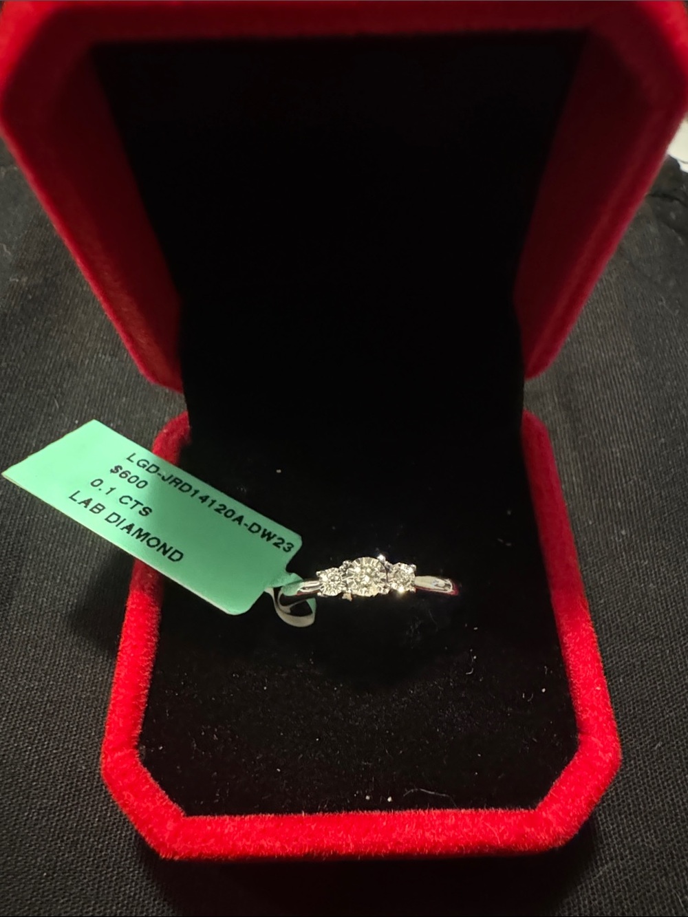 Lab Diamond Three-Stone Ring